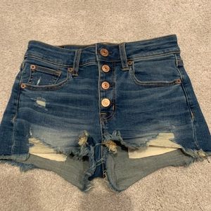 American Eagle Hi-Rise Button Up Shorts